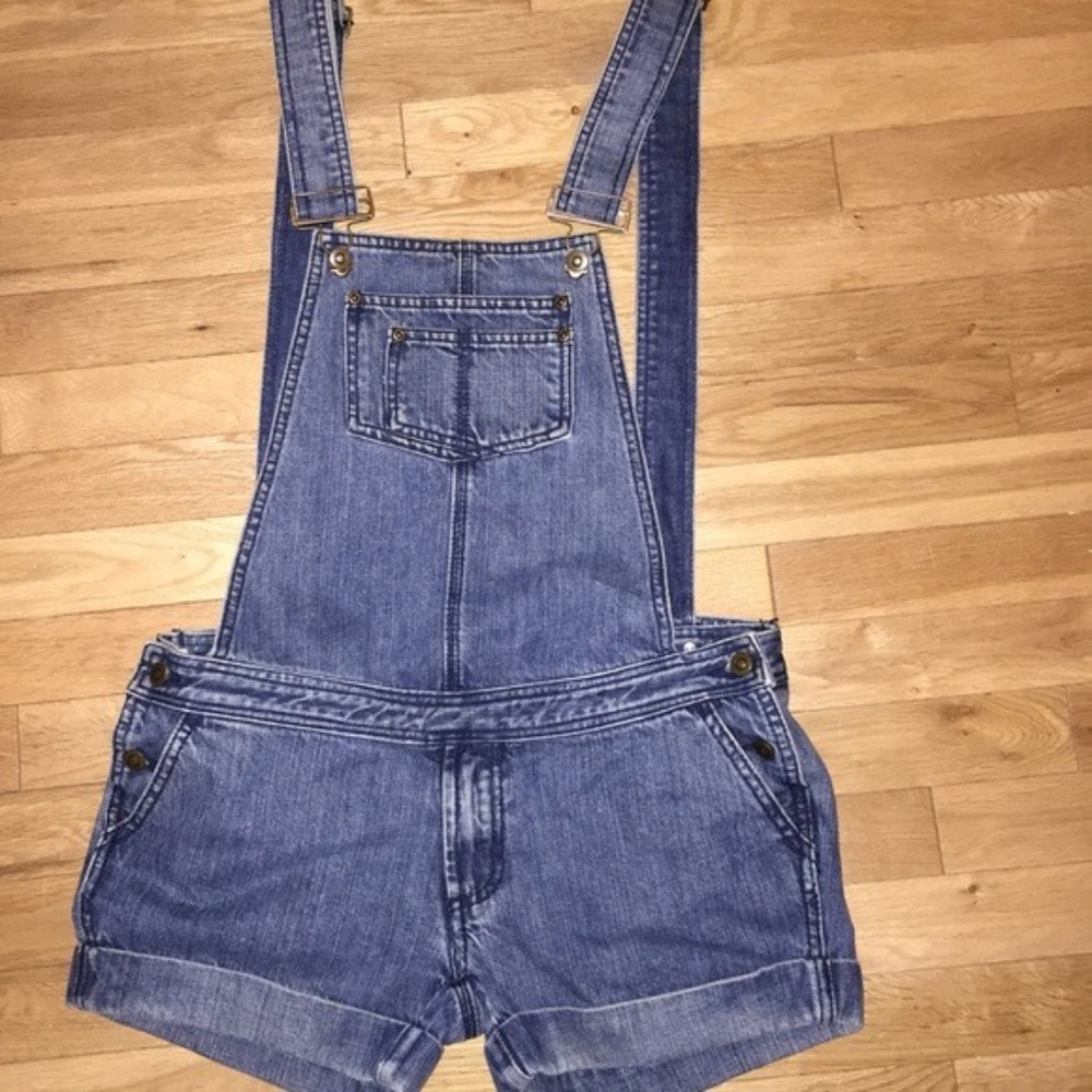 SOLD Women's Lux denim short bib overalls